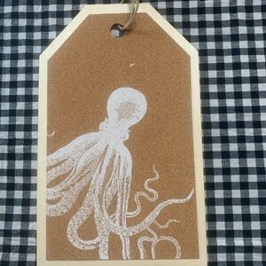 Octopus Cork Board Tag Decor